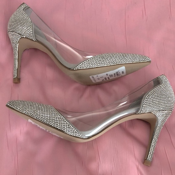 🆕Steve Madden NIB! Shiny & New! Rhinestone! 3 1/2” heel! New! never worn! 7 1/2 - Picture 3 of 6